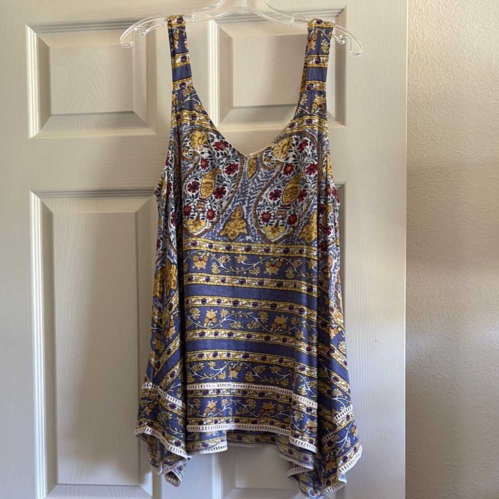 Lucky Brand Multicolor Boho Tank Top
